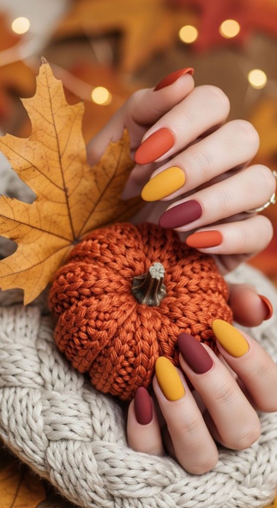 مدل ترند پاییزی ناخن