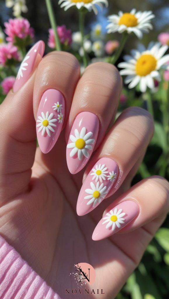 لاک صورتی گل بابونه